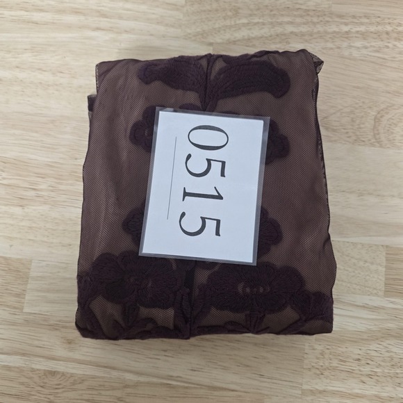 For Love‎ & Lemons Dress Womens Medium Burgundy Floral Embroidered Mesh Mini - Picture 9 of 10